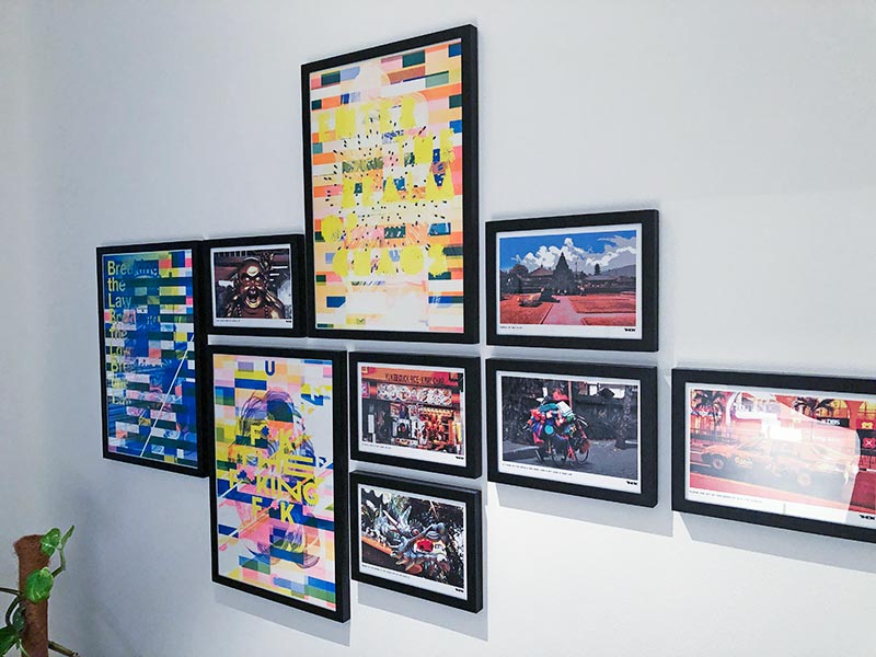 Bildensemble der Risoposter und der Prints von In love with 8 bit