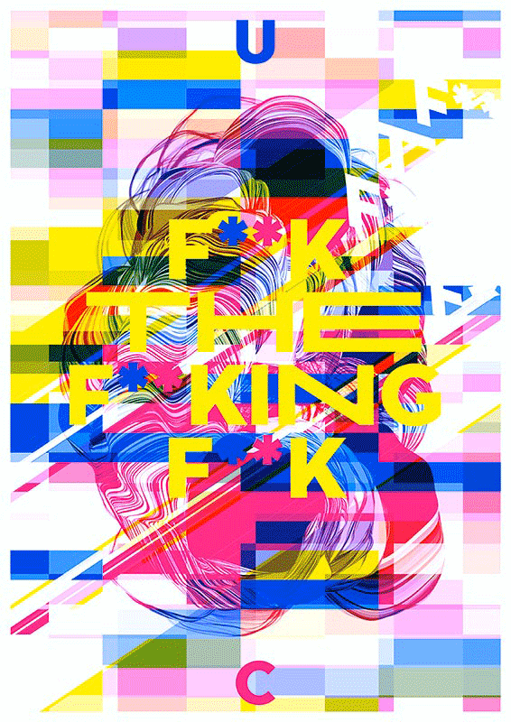 Gif-Animation der 4 Risographie-Poster